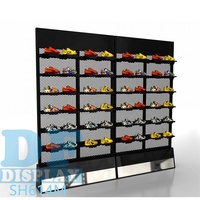 Présentoir mural de chaussures en métal, porte-monnaie pour magasin, présentoir ajustable, 12 pièces