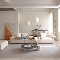 Canapé d'angle confortable en tissu au design italien moderne Canapé modulable Cloud pour salon