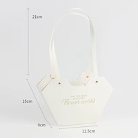 YZ Discount Portable élégant Bouquet transporteur pliable épais blanc boîte à fleurs en carton avec revêtement UV pour les magasins