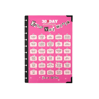 Couverture de planificateur de mouture quotidienne à disque Carnet de notes en plastique dur durable à couverture rigide
