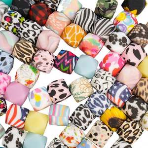 ลูกปัดซิลิโคนสีกัม 15 มม. สำหรับทำสายคล้องจุกนมหลอก DIY ขายส่ง ลูกปัดซิลิโคนสำหรับเด็ก คัดสรรอย่างเข้มงวด ลายพิมพ์น้ำ - Product Image 5