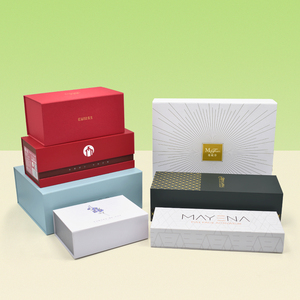 Tùy Chỉnh Dập Nổi Lá Vàng Logo Nhung Vải Bìa Từ Ảnh Lưu Trữ Cứng Nhắc Hộp Cho Lưu Niệm Giấy Quà Tặng Cho - Product Image 3