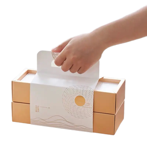 Custom <b>Creative</b> Rigid Packaging Boxes for Mooncakes Pastries-Food-Grade Recyclable Paperboard UV Coating Custom Design <b>Gifting</b> - Product Image 1