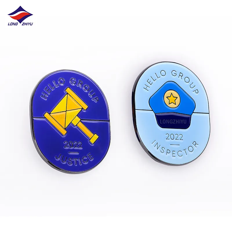 Longzhiyu Professional Zinc Alloy Lapel Pin Factory Wholesale Metal Die Cast Logo Pins Custom Soft Enamel School Badges