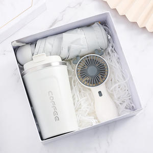 Coffret cadeau d'affaires de luxe pour Noël Saint Valentin comprenant une tasse à café parapluie d'été avec mini ventilateur Autres cadeaux d'entreprise - Product Image 6