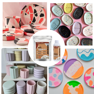 Timesrui jes nhựa mới bong bóng miễn phí DIY jesmonite nước dựa trên thạch cao Bột kit cho đồ trang sức người mới bắt đầu jesmonite đất sét - Product Image 2