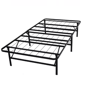 中国价格非常便宜的黑色丝网成人钢铁金属床架 - Product Image 4