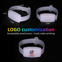 Pulsera LED con Control Remoto RF PP, Logotipo Personalizado, Pulsera Luminosa Intermitente para Eventos y Fiestas, Fabricante al por Mayor, OEM