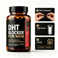 Capsules sous Marque Blanche OEM Bloqueur de DHT pour Hommes avec Palmier Nain, Biotine et Ortie pour le Soutien de la Santé Capillaire