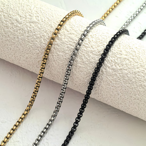 Colliers de mode <span class=keywords><strong>pour</strong></span> hommes <span class=keywords><strong>en</strong></span> acier inoxydable, chaîne <span class=keywords><strong>en</strong></span> bambou, collier hip-hop, chaîne à maillons épais plaquée or 18 carats, accessoire - Product Image 3
