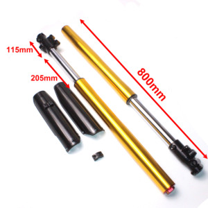 Forcella Anteriore <span class=keywords><strong>a</strong></span> Steli Rovesciati da 800mm <span class=keywords><strong>in</strong></span> Alluminio con Sospensione ad Assorbimento Urti per Motocross Off-Road Stile CRF70 Dirt Pit Bike 12mm/15mm - Product Image 5