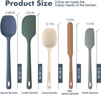 Ensemble de spatules antiadhésives de qualité alimentaire, résistantes à la chaleur 600F, outil de cuisson, spatule de cuisine, spatule en caoutchouc, sans BPA, 5 pièces