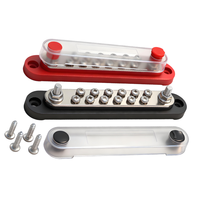 Auto 150A Terminal Bus Bar M4 M6 goujons batterie bloc de Distribution d'énergie rouge noir 12V barres omnibus de voiture pour bateau marin