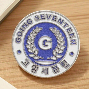 Going Seventeen 韩国真人秀镀银锌合金胸针简约学院风时尚礼物派对礼物 - Product Image 1