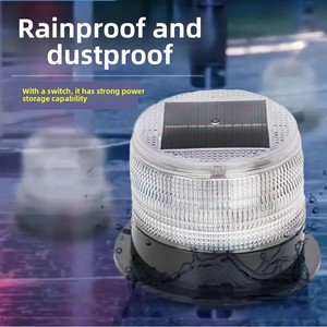 Balise stroboscopique magnétique solaire colorée avec protection IP65 et revêtement en caoutchouc pour véhicules de construction et autobus scolaires - Product Image 4