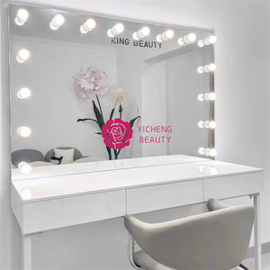 Estación de espejo de <span class=keywords><strong>maquillaje</strong></span> <span class=keywords><strong>profesional</strong></span> Yicheng Beauty, tienda de <span class=keywords><strong>maquillaje</strong></span> de Estudio Avanzado, tocador de estudio con alta calidad - Product Image 2