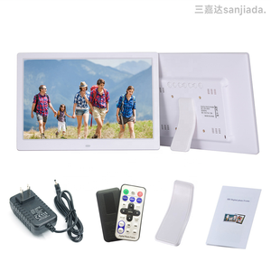 14" LED Digital Photo Picture <b>Frame</b> HD 1280x800 Scroll Caption Alarm Clock with Full Function Remote Control Plastic MP4 - Product Image 3