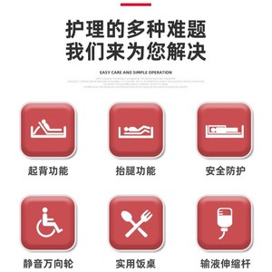 Zetai Wanjia Manual Hospital <b>Bed</b> Double Crank Height <b>Adjustable</b> Nursing <b>Bed</b> For Elderly Rehabilitation Care - Product Image 4