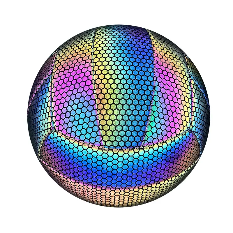 Gloeiend Holografisch Gloeiend Volleybal Officieel Maat 5, Indoor Beachvolleybalbal Voor Heren Dames Glow Volleybal