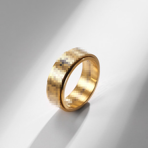 Titanium Steel Rotating <b>Ring</b> Unisex Jewelry Gift For Anxiety Relief - Product Image 3