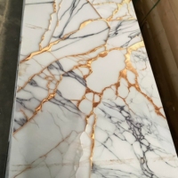 Panel de Pared Interior Decorativo de PVC Impreso en 3D con Diseño de Mármol Clásico, Impermeable, Resistente a la Humedad, Insonorizado e Ignífugo para el Hogar