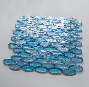 Mosaïque de sol en verre transparent <span class=keywords><strong>turquoise</strong></span> pour piscine, crédence de piscine <span class=keywords><strong>bleu</strong></span> aqua, mosaïque de verre fondu pour piscine - Product Image 5