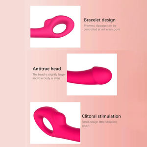 Cincin Jari Dildo Getar Isi Ulang untuk Titik <span class=keywords><strong>G</strong></span>, Pemijat Silikon Fleksibel, <span class=keywords><strong>Vibrator</strong></span> Lengkung, Senyap, Mainan Seks Dewasa untuk Wanita - Product Image 4