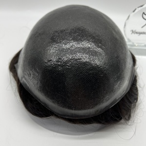 Prothèse capillaire pour <span class=keywords><strong>homme</strong></span> avec base en PU intégrale, 0,08 mm-0,10 mm, 100 % <span class=keywords><strong>cheveux</strong></span> humains indiens Remy, ligne de <span class=keywords><strong>cheveux</strong></span> invisible - Product Image 6