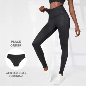 wholesale high quality sportswear women high waist yoga pants zebra embossing fitness tights leggings with pockets activewear