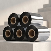 Ruban thermique en cire et résine 110 mm x 300 m, ruban de transfert multi-types en mélange de cire et de résine, compatible avec la plupart des imprimantes