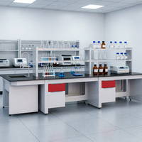 Mesa de Laboratorio de Acero Anticorrosión de Estilo Moderno para Uso en Hospitales y Escuelas, Banco de Trabajo de Laboratorio Montado en el Suelo