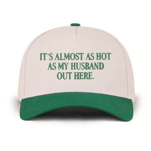Nuovo Stile Cappello da Baseball da Donna a 5 Pannelli in Cotone Bicolore con Ricamo 'AS MY HUSBAND OUT HERE' Cappelli Trucker alla Moda - Product Image 5