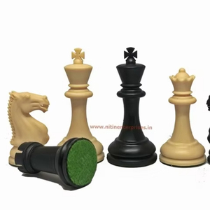 Pièces d'échecs en plastique triplement lestées Kangi Staunton, jeux d'échecs en plastique, taille de base 44 mm, jeu de table - Product Image 6