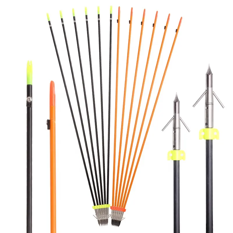 Bắn cung cung câu cá mũi tên bowfishing rắn sợi thủy tinh Trục thép điểm săn recurve hợp chất cung bắn phụ kiện