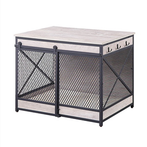 MOFESIPI-Jaula de madera para perro, jaula para interior, puerta corredera, para mascotas, mesa para casa de perro mediana y grande - Product Image 1