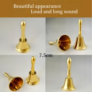 Chuông lắc tay bằng đồng theo phong cách đơn giản với bề mặt nhẵn, chuông kim loại cho Chuông Gió - Product Image 4