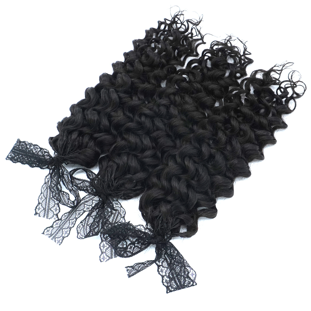 18-24" Water Wave Braiding Human Hair Bundle No Weft Remy Crochet Extensions Wholesale Factory Price for Professional Salon Detail Section 5