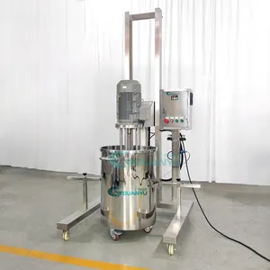 Cosmetische Industriële 100L 200L Homogeniseren Mixer 5.5KW Hoge Snelheid Hoge Shear Disperser Met Beweegbare Tank