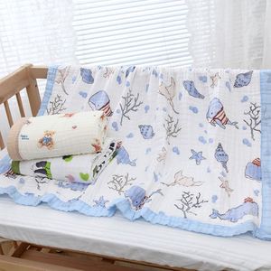 Couverture d'emmaillotage en coton biologique pour bébé, couvertures en mousseline, OEM ODM, serviette pour bébé, dinosaure - Product Image 6