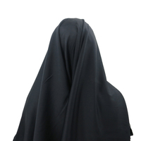 Masque en latex de nonne maléfique effrayante avec foulard noir, accessoire de cosplay pour film d'horreur, accessoire de déguisement pour fête d'Halloween