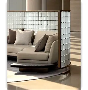 Modern Restaurant Table Partitions Cafe Dividers Sight Seat Separations Stainless Steel 304 Baffles Glass Metal Screens