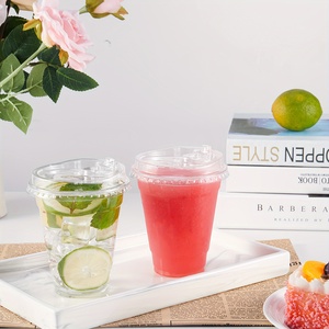 Tùy chỉnh ly nhựa thân thiện với môi cứng ly cà phê nhựa 12oz/16oz/20oz/24oz/32oz đơn tường thiết kế thấp moq cốc có nắp đậy - Product Image 4