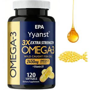 OEM/ODM VENTE CHAUDE Huile de poisson Oméga-3 en gélules molles de qualité supérieure, à forte concentration d'EPA et de DHA + Vitamine D - Product Image 1