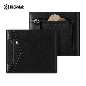 TILONSTAR TVW101-a Tarjetero Corto Personalizable con Logotipo, Bicolor, Billetera de Cuero Bifold con Protección RFID para Identificación - Product Image 1