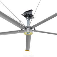 Usine de Guangzhou 10ft 12ft 16ft 18ft 24ft 220v PMSM Grand ventilateur de plafond industriel Hvs pour la ventilation d'entrepôt