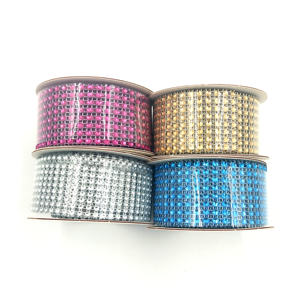 Grande conception décoration de Noël tissu tirer rubans vente chaude toile de jute filaire bord ruban nouveau Style Nylon <span class=keywords><strong>bobine</strong></span> cadeau - Product Image 4