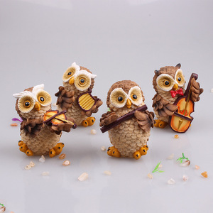Tùy Chỉnh Nhựa Thủ Công Trang Chủ Bảng Trang Trí Cú Trang Trí Vẽ Tay <span class=keywords><strong>3D</strong></span> Owl Ban Nhạc Điêu Khắc - Product Image 1