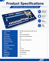 Console de contrôle d'éclairage de scène DMX 256A avec faders pour projecteurs LED Par, têtes mobiles et spectacles scéniques