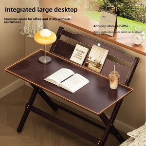 Tragbarer Klappbarer Holzschreibtisch - Kompakter Studententisch für Kleine Schlafzimmer, Apartments, Heimcomputer, Hergestellt in China, Keine Montage Erforderlich - Product Image 4