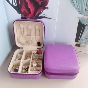 Custom Logo <strong>Jewelry</strong> Gift <strong>Leather</strong> Bag <strong>Travel</strong> <strong>Jewelry</strong> <strong>Case</strong> for Earring Ring Necklace <strong>Travel</strong> Carrying Organizer Jewellery <strong>Case</strong> - Product Image 5